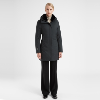 Ubr White Heat Parka Women's Black-down hood
