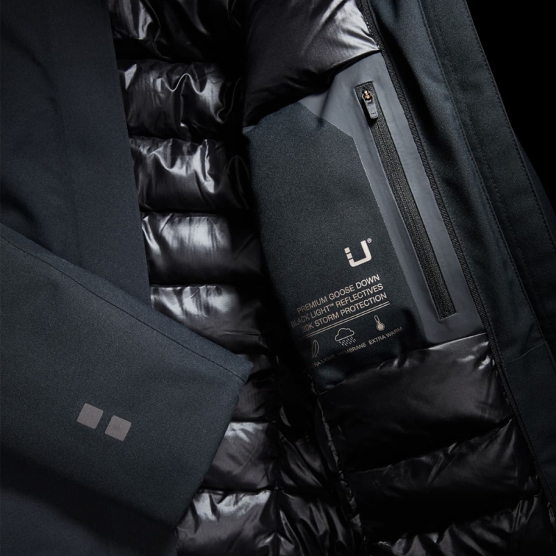 Ubr White Heat Parka Women's Black-down hood