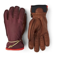 Hestra Wakayama - 5 finger Bordeaux / Brown