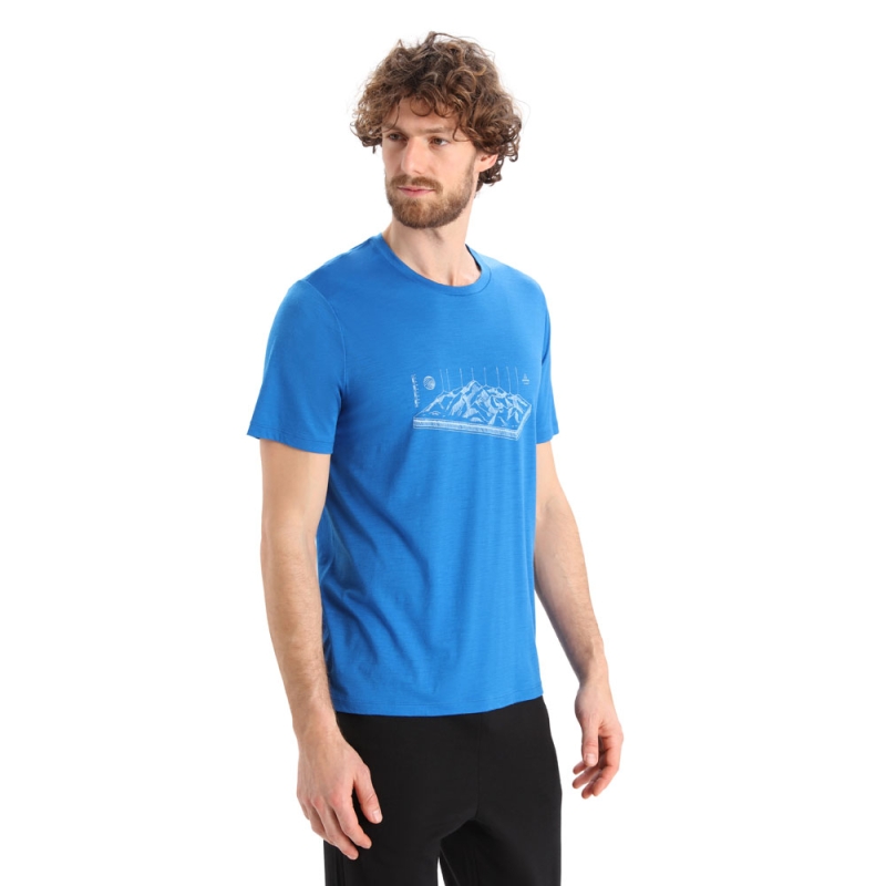 Icebreaker Tech Lite II SS Tee Alps 3D Lazurite