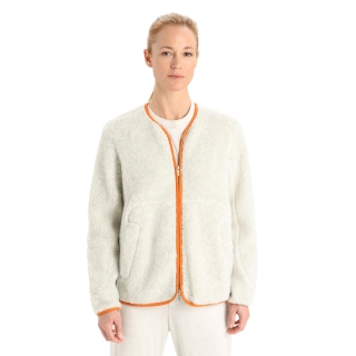Icebreaker RealFleece High Pile LS Zip Cardigan Women's Hthr/Flash