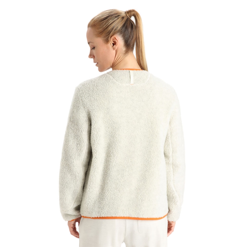 Icebreaker RealFleece High Pile LS Zip Cardigan Women's Hthr/Flash