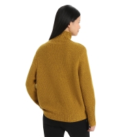 Icebreaker Seevista Funnel Neck Sweater Women's Clove Silent Gold
