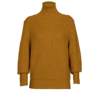 Icebreaker Seevista Funnel Neck Sweater Women's Clove Silent Gold