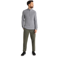 Icebreaker Lodge LS Half Zip Sweater Hthr/Black
