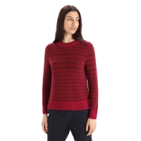 Icebreaker Waypoint Crewe Sweater Women's Cherry/Espresso/S