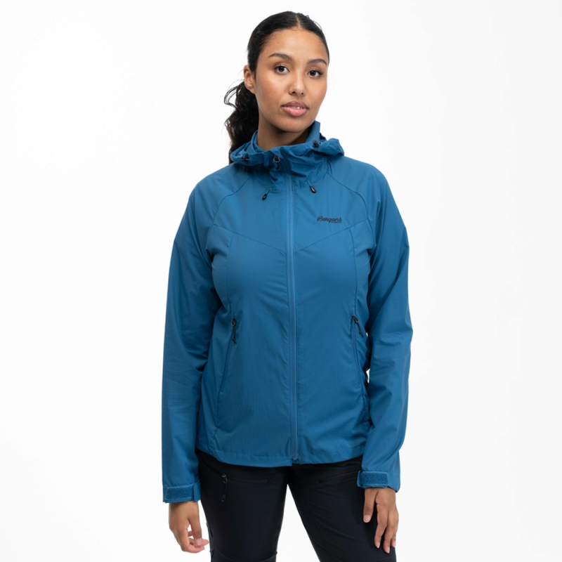 Bergans Skar Light Windbreaker Jacket Women's North Sea Blue