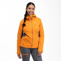 Bergans Cecilie Mtn Softshell Jacket Women's Cloudberry Yellow/Solid Dark G