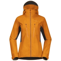 Bergans Cecilie Mtn Softshell Jacket Women's Cloudberry Yellow/Solid Dark G