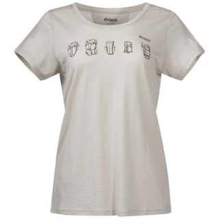Bergans Backpack Wool Tee Women's Chalk Sand/Forest Brown