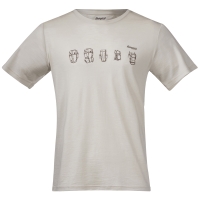 Bergans Backpack Wool Tee Chalk Sand/Forest Brown