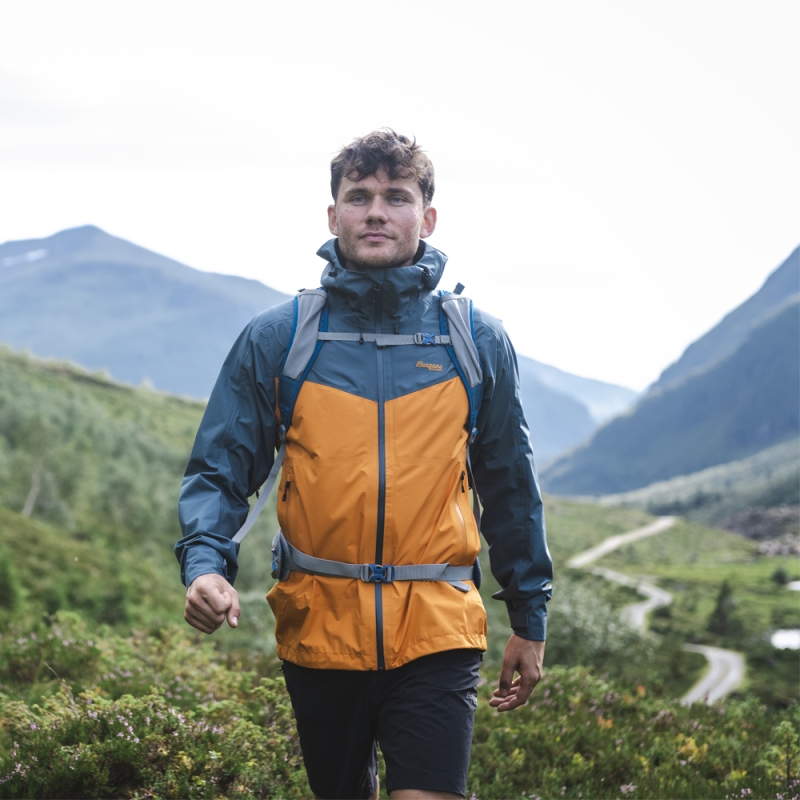 Bergans Skar Light 3L Shell Jacket Cloudberry Yellow/Orion Blue