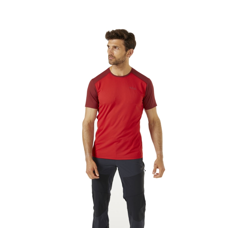 RAB Force Tee Ascent Red/Oxblood Red