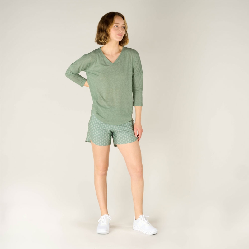 Sherpa Asha V-Neck 3/4 Sleeve Top Women's THYME