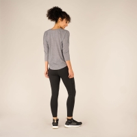 Sherpa Asha V-Neck 3/4 Sleeve Top Women's KHARANI GREY
