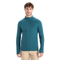 Icebreaker Descender LS Zip Green Glory