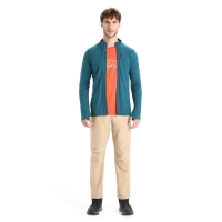 Icebreaker Descender LS Zip Green Glory