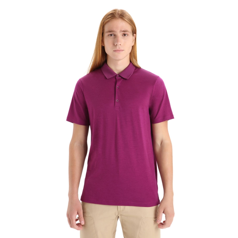 Icebreaker Tech Lite II SS Polo Go Berry