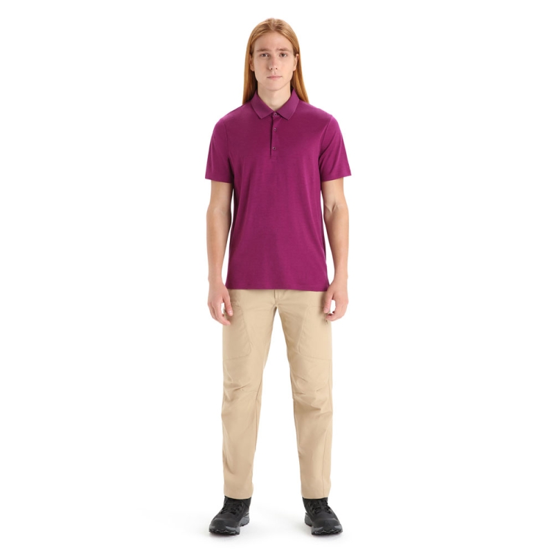 Icebreaker Tech Lite II SS Polo Go Berry