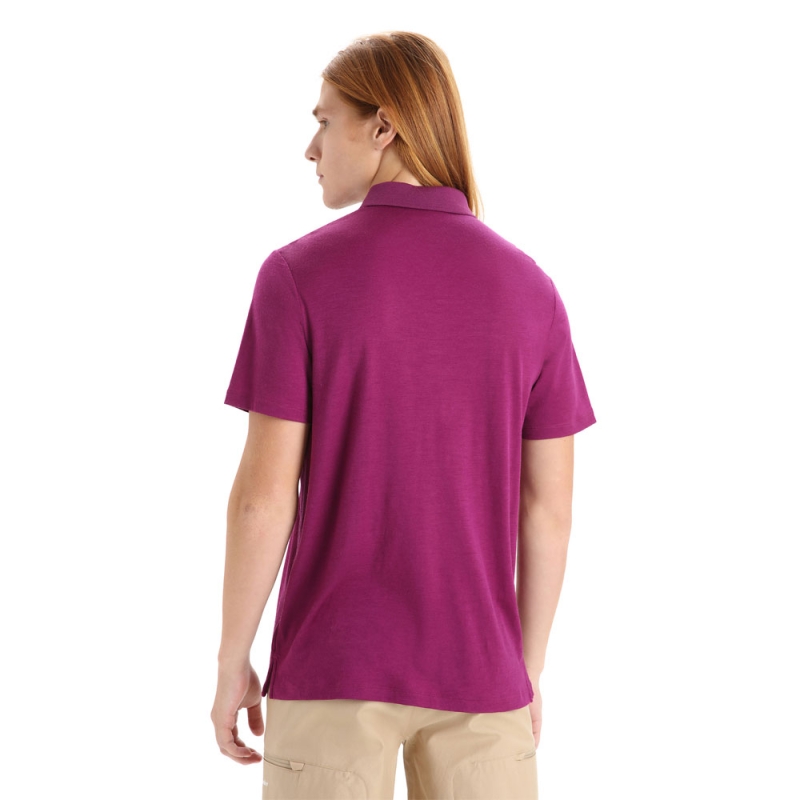 Icebreaker Tech Lite II SS Polo Go Berry