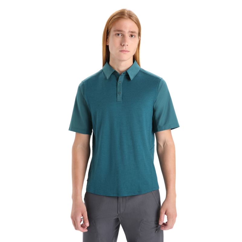 Icebreaker Hike Short Sleeve Top Green Glory