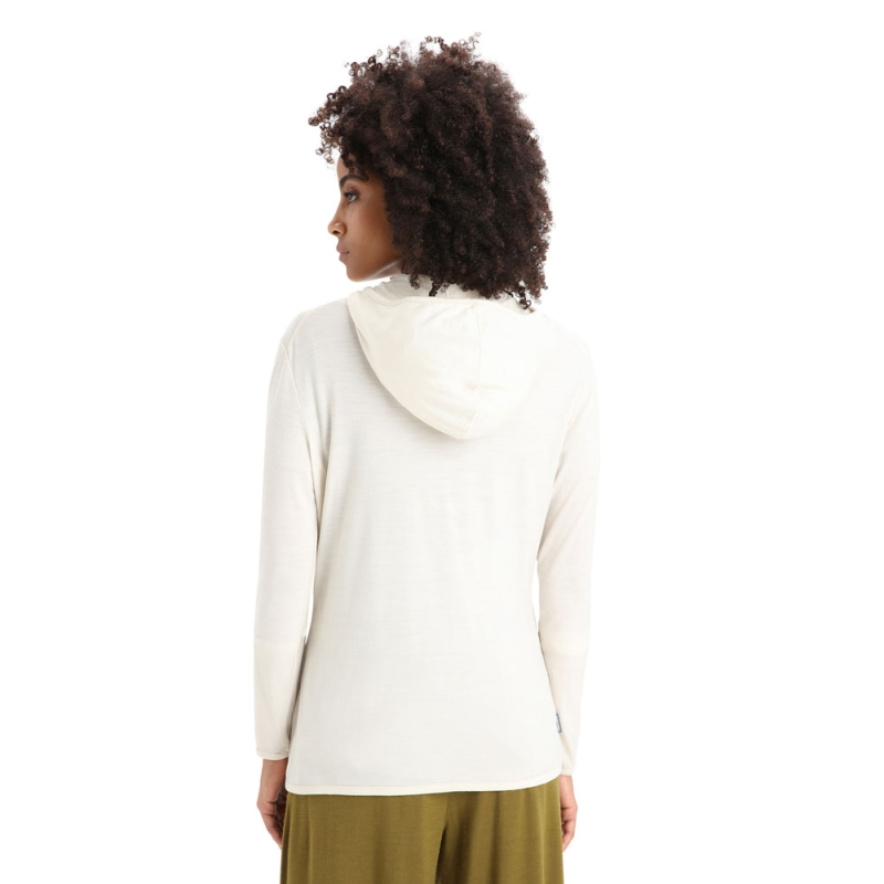 Icebreaker Granary LS Zip Hoodie Women's Chalk