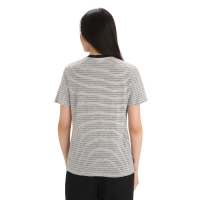 Icebreaker Merino Linen SS Tee Stripe Women's Snow/Black
