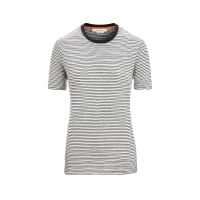 Icebreaker Merino Linen SS Tee Stripe Women's Snow/Black