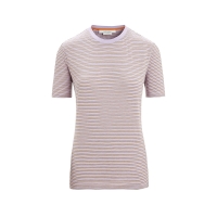 Icebreaker Merino Linen SS Tee Stripe Women's Purple Gaze/Algae