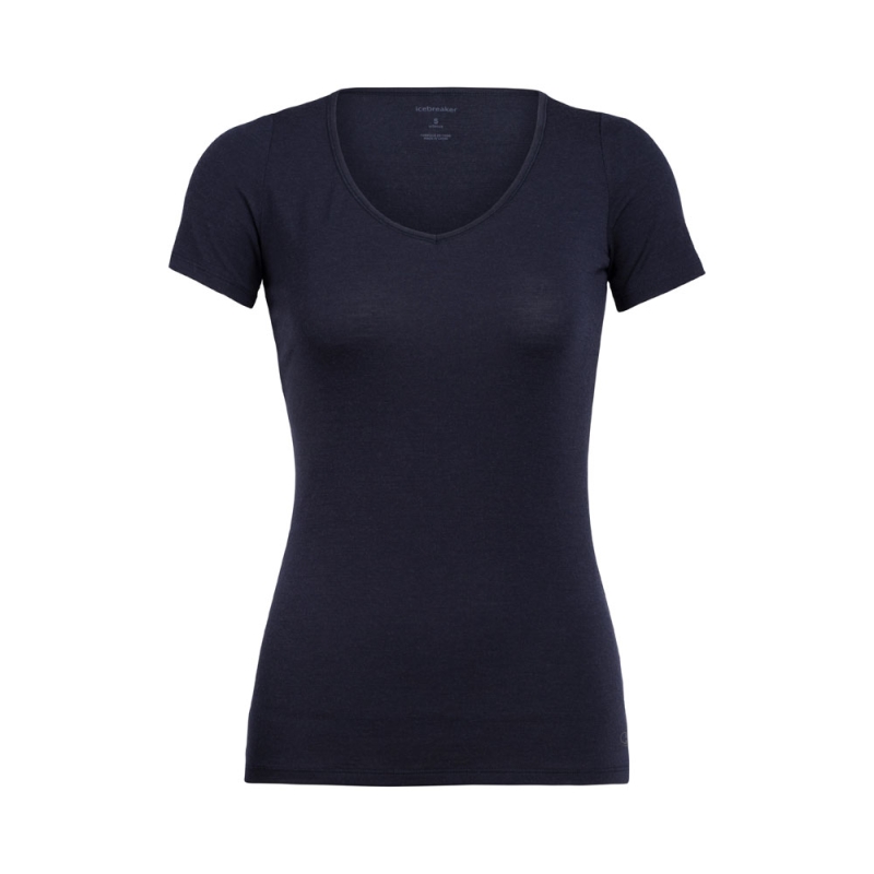 Icebreaker Siren SS Sweetheart Women's Midnight Navy