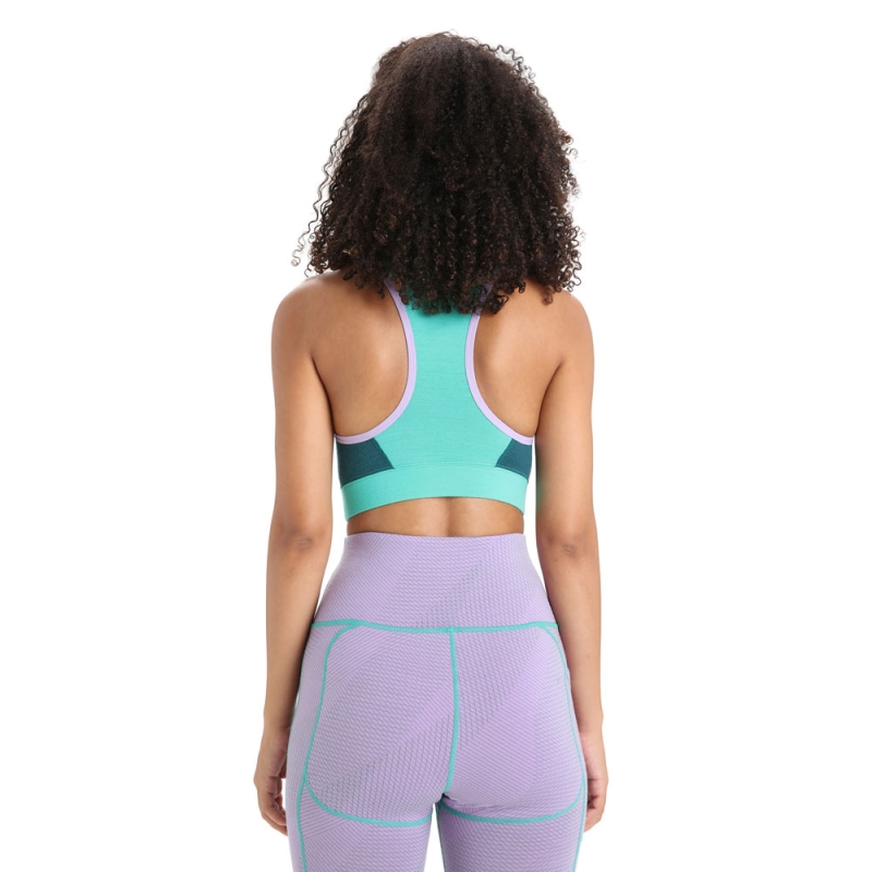 Icebreaker ZoneKnit Sport Bra Women's Fresh/Green Glorie