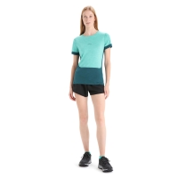 Icebreaker ZoneKnit SS Tee Women's Fresh Hthr/Green Glory