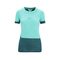 Icebreaker ZoneKnit SS Tee Women's Fresh Hthr/Green Glory