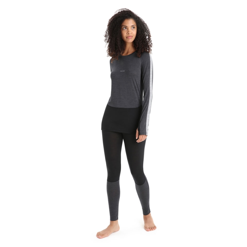 Icebreaker 125 ZoneKnit Leggings Women's Black/ Jet Hthr