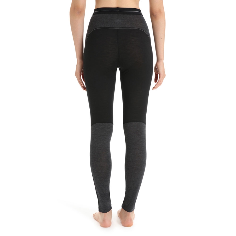 Icebreaker 125 ZoneKnit Leggings Women's Black/ Jet Hthr