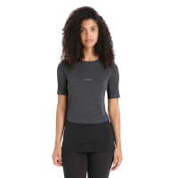 Icebreaker 125 ZoneKnit SS Crewe Women's Jet/ Hthr/Blk/Metro