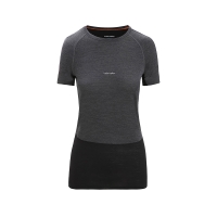 Icebreaker 125 ZoneKnit SS Crewe Women's Jet/ Hthr/Blk/Metro