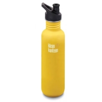 Klean Kanteen Drinkfles Classic met sportdop 800ml/27oz Old Gold