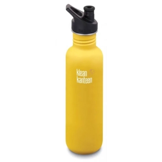 Klean Kanteen Drinkfles Classic met sportdop 800ml/27oz Old Gold