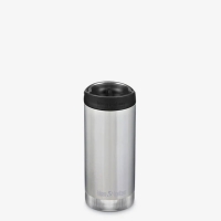 Klean Kanteen Isolatiefles TKWide 355ml met koffiedop Brushed Stainless