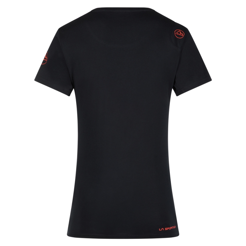 La Sportiva Peaks T-Shirt Women's Black/Cherry Tomato