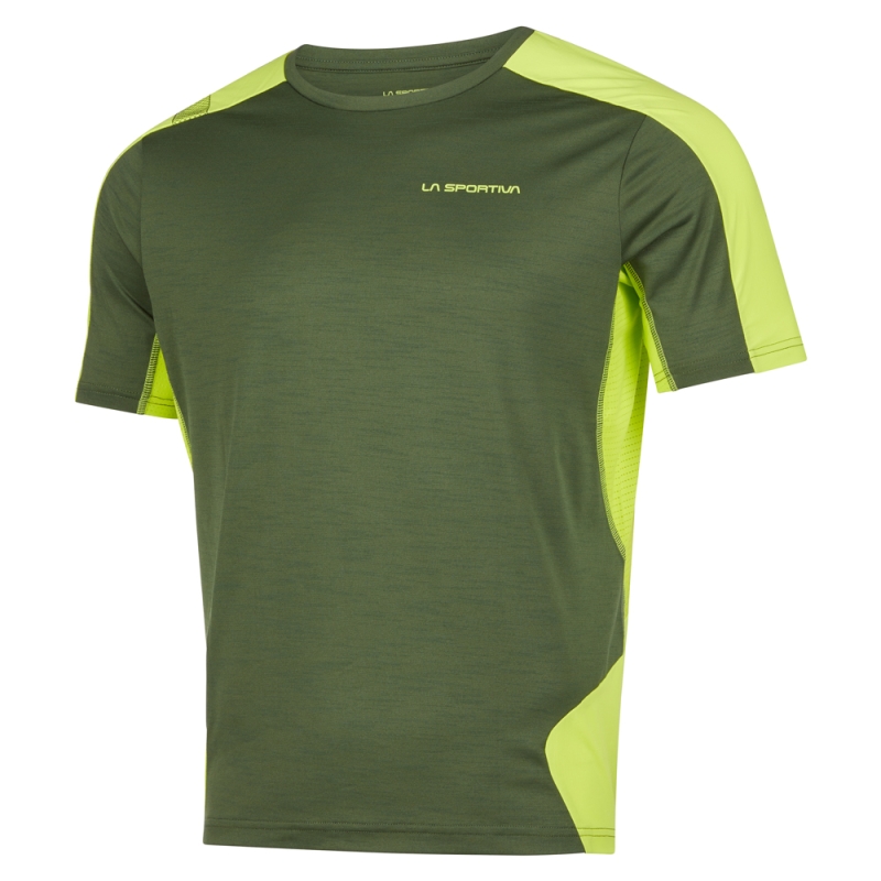 La Sportiva Compass T-Shirt Forest/Lime Punch
