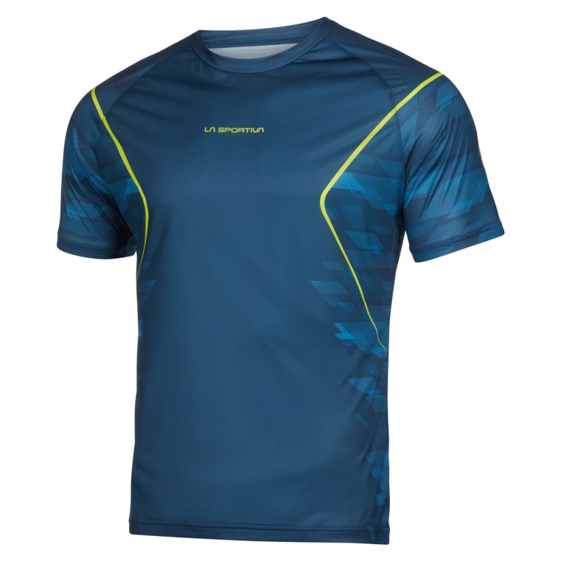 La Sportiva Pacer T-Shirt Storm Blue/Maui