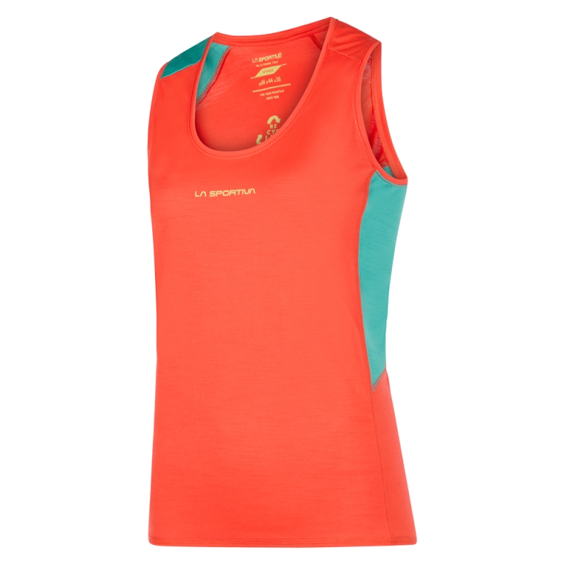 La Sportiva Embrace Tank Women's Cherry Tomato/Lagoon