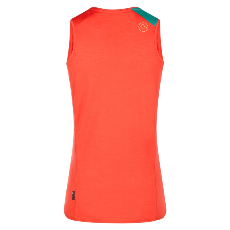 La Sportiva Embrace Tank Women's Cherry Tomato/Lagoon