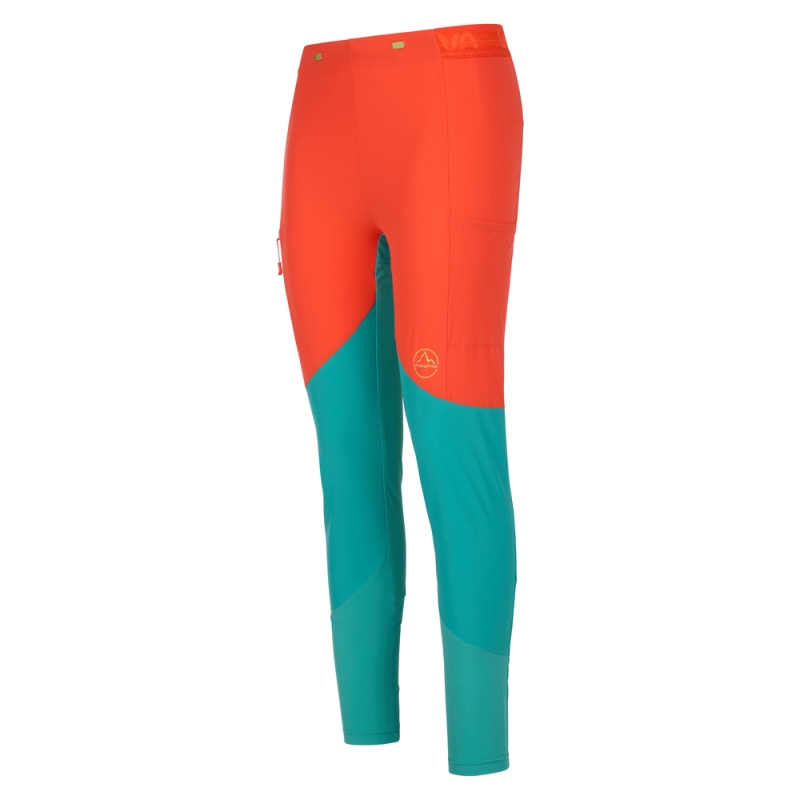 La Sportiva Camino Tight Pant Women's Cherry Tomato/Lagoon