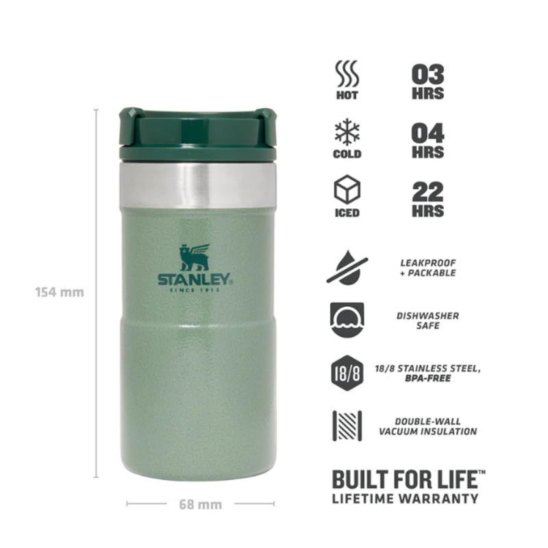 Stanley The NeverLeak Travel Mug 0,25L Hammertone Green