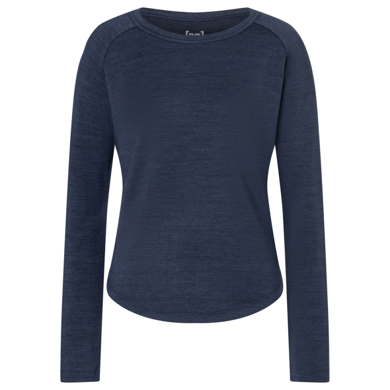 Super Natural Essential Crew Women's Blue Iris Melange