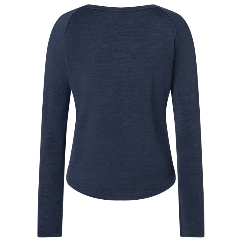Super Natural Essential Crew Women's Blue Iris Melange
