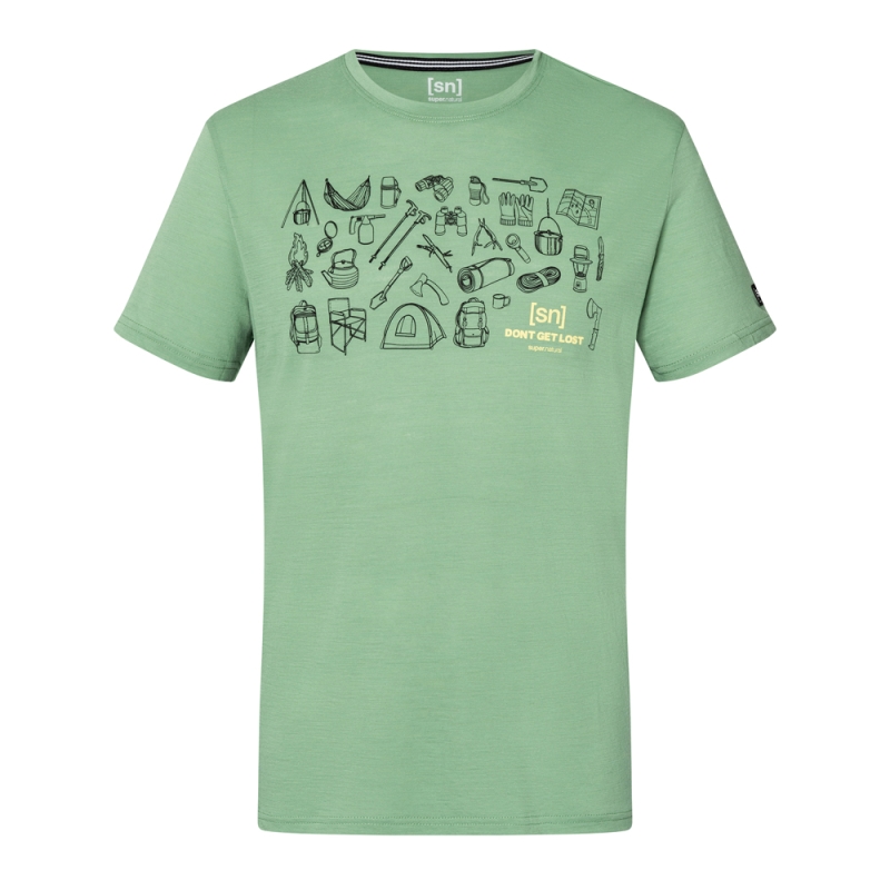 Super Natural Don't Get Lost Tee Loden Frost/Jet Black/Goldfinc